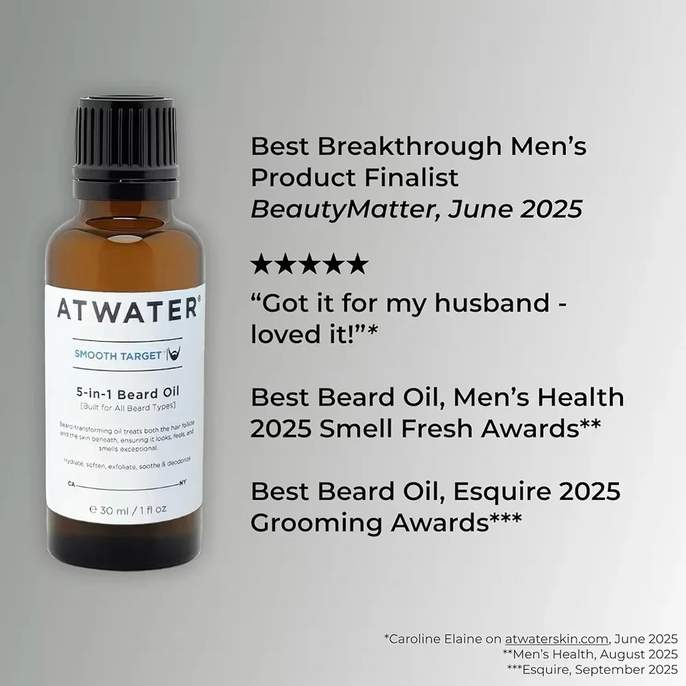 Atwater Smooth Target 5 In 1 Beard Oil 1oz